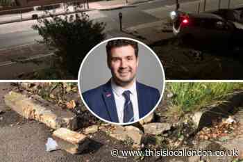 Car crashes into Elliot Colburn's wall after police pursuit