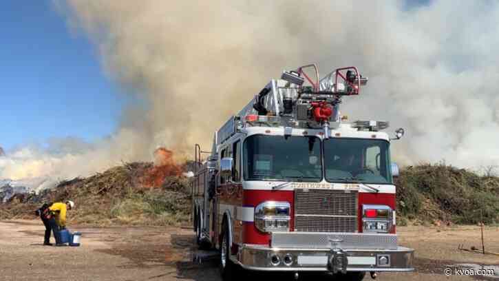 Pima County: Ina Rd green waste fire continues to emit smoke