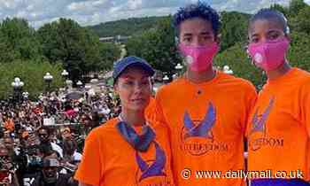 Jada Pinkett Smith and kids attend Breonna Taylor rally