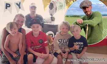 Davinia Taylor throws 13th birthday party for son Grey in Spain