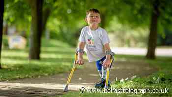 Boy, 5, raises £1m for charity walking 10km on prosthetic legs