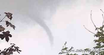 The moment a 'tornado' starts to form over North Wales during thunderstorms - North Wales Live