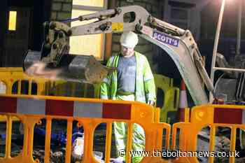 Engineers work into the night as water main bursts