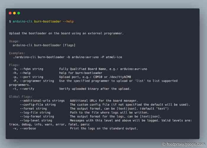 Arduino CLI  receives command-line completion, external programmer support and more