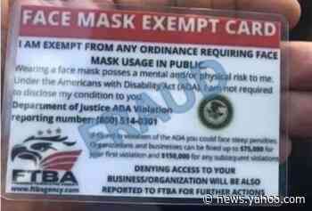 Face Mask Exemption ID Cards Are Going Viral and the Department of Justice Says They're Fake