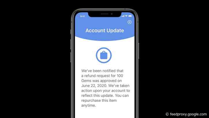 In-app purchase refund notifications launch for devs, new action options include in-app messaging