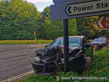 Driver escapes injury as car crashes into signpost near Ironbridge - shropshirestar.com