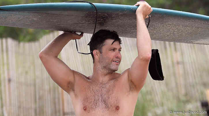 SNL's Colin Jost Goes Shirtless While Surfing in the Hamptons!