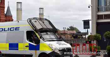Sunday drinkers in Cardiff Bay are joined by police presence