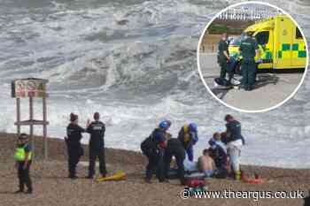 Eight people aid rescue operation for swimmer in Brighton