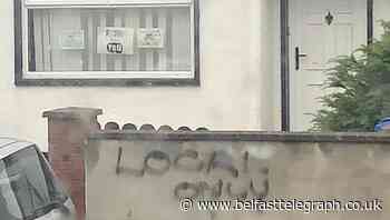 Racist graffiti painted outside Finaghy home