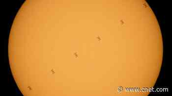 ISS looks like Star Wars TIE fighter as it crosses the sun in NASA image     - CNET