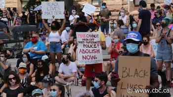 Protesters rally in downtown Toronto to call for defunding of police, police watchdog