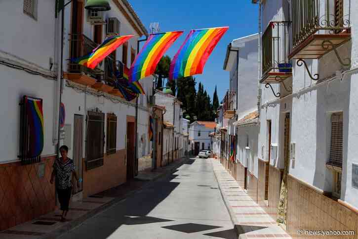 Spanish village makes its own rainbow after council&#39;s gay pride flag banned