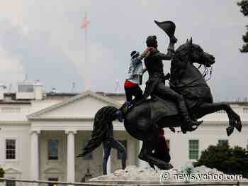 Four men were charged for trying to tear down a statue of President Andrew Jackson near the White House