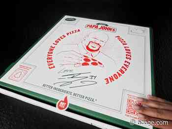 Papa John's shows off Shaq's XL pizza in a charitable campaign