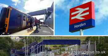 First passengers board train at Horden station in 56 years
