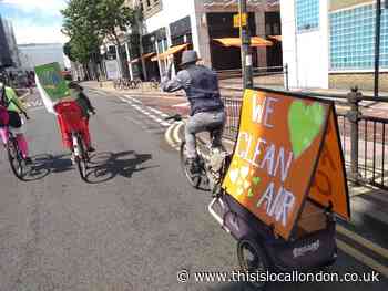 Extinction Rebellion Merton launch clean air bike ride