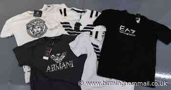 Watch £10k haul of fake designer goods hurled into bin lorry