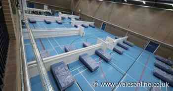 Field hospital set up at a Welsh leisure centre has welcomed its first patients