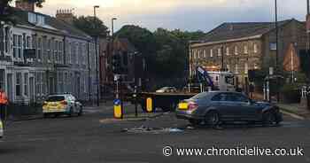 Three in hospital after ambulance vehicle crashes on way to 999 call