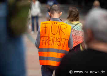Rund 80 Personen demonstrieren auf dem Pforzheimer Marktplatz gegen Corona-Schutzregeln - Pforzheim - Pforzheimer Zeitung