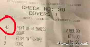 Irish punter delighted that pubs have reopened racks up extraordinary bar bill