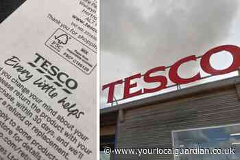 Tesco's hidden message to shoppers on their receipts