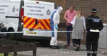 First footage from scene as forensic officers descend on Seaham street