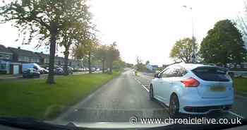 See driver perform dangerous overtake in stolen car in Houghton