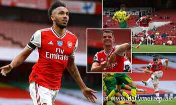 Arsenal 4-0 Norwich: Pierre-Emerick Aubameyang hits brace and Cedric Soares scores