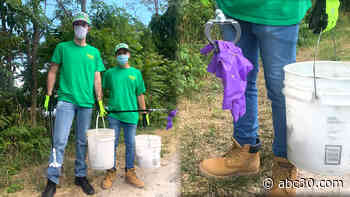 Community litter crew picks up PPE trash scattered across their neighborhood