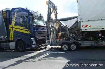 Unfall auf A9 bei Pegnitz: Sattelzug kracht in Warnleitanhänger - Trucker verletzt - inFranken.de