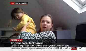 Child-interrupted TV broadcasts 'show reality for working parents'