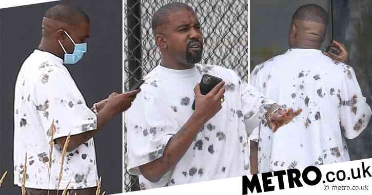 Kanye West steps out with fresh quarantine haircut and mask in Los Angeles