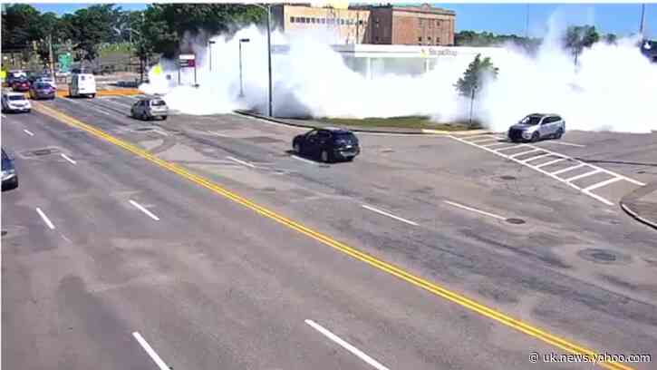 White Cloud Engulfs Massachusetts Gas Station as Fire-Suppression System Malfunctions