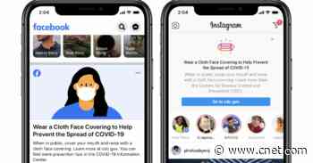 Facebook, Instagram push masks for COVID-19     - CNET