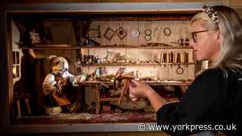 Teddy bears fitted with face masks for Newby Hall and Gardens reopening