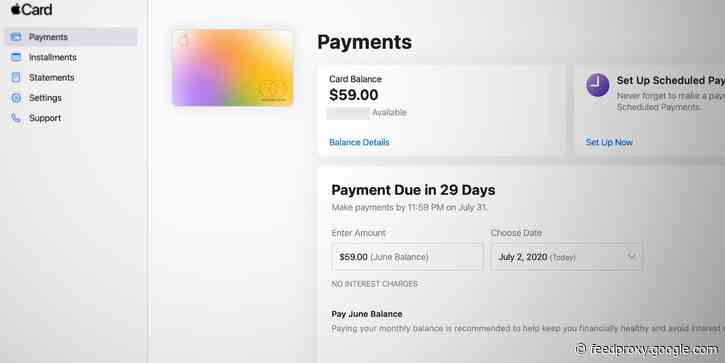 Apple launches web portal for Apple Card, pay your bill and view statements online