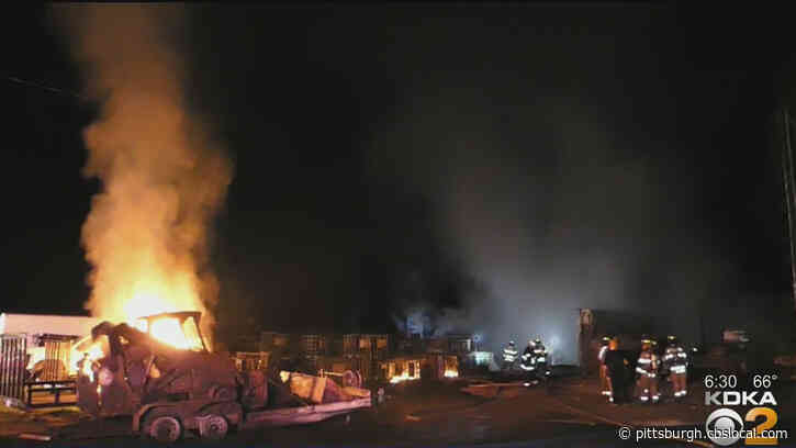 Fire Fully Engulfs Building, Destroys Several Vehicles In Mercer County