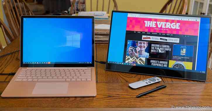 A portable display can make working from your dining room table easier