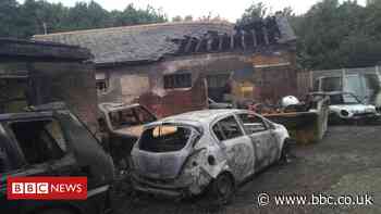 Roydon workshop fire: Seven vehicles destroyed