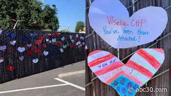 'Heroes work here': Dozens of heart-shaped messages left for Visalia CHP officers
