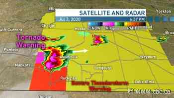 Tornado warnings issued for several communities in south central Sask.