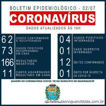 Mairinque registra 12 mortes por Covid-19 - São Roque Notícias