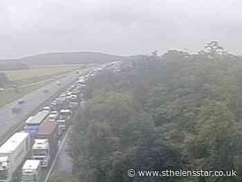 M62 reopens after car hit central reservation and overturned - St Helens Star