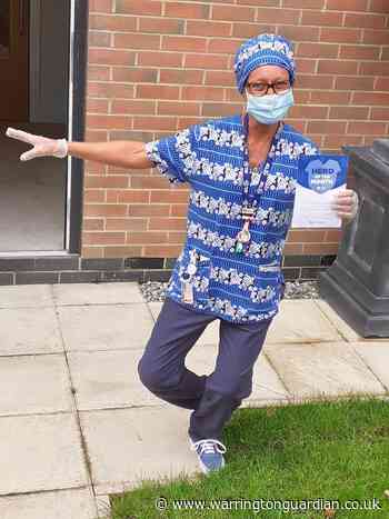 Care worker sews 71 sets of scrubs for Whittle Hall Care Home