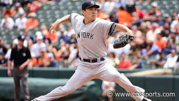 Yankees' Masahiro Tanaka struck in head by Giancarlo Stanton liner during simulated game