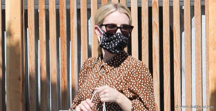Emma Roberts Covers Up Her Baby Bump While Visiting a Bakery