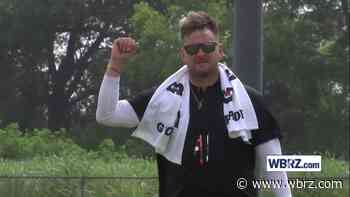 Steve Ensminger Jr. returns to coaching in honor of late wife Carley McCord - WBRZ